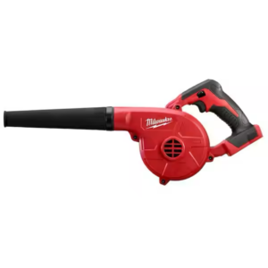 Milwaukee M18 Compact Blower 0884-20 side view with nozzle attached – Toolie Rental